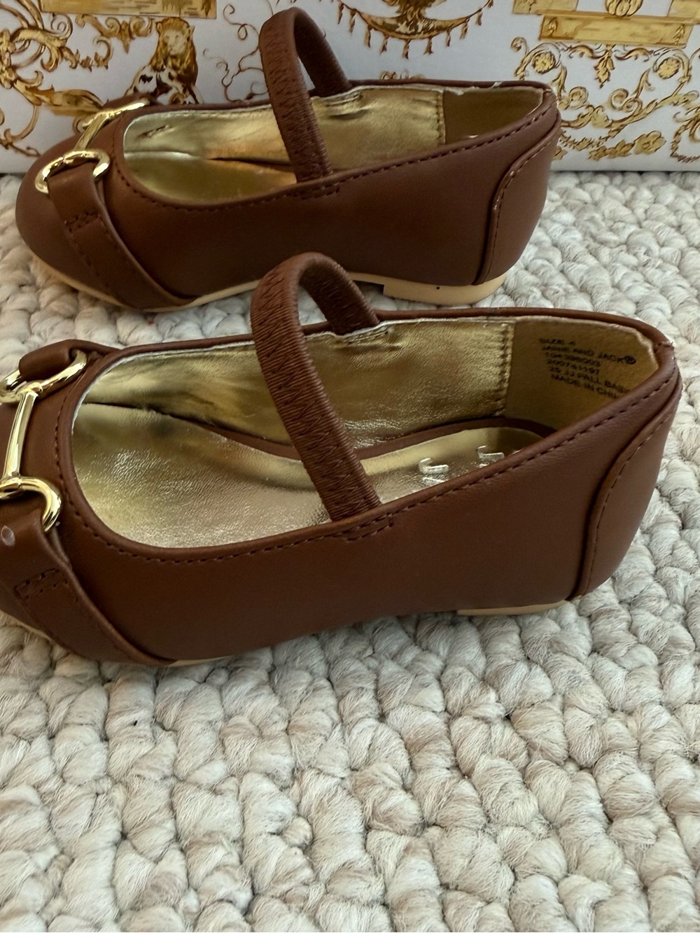 Janie and Jack Bridle Bit Ballet Flat Mary Jane’s Size 4c - Picture 3 of 8